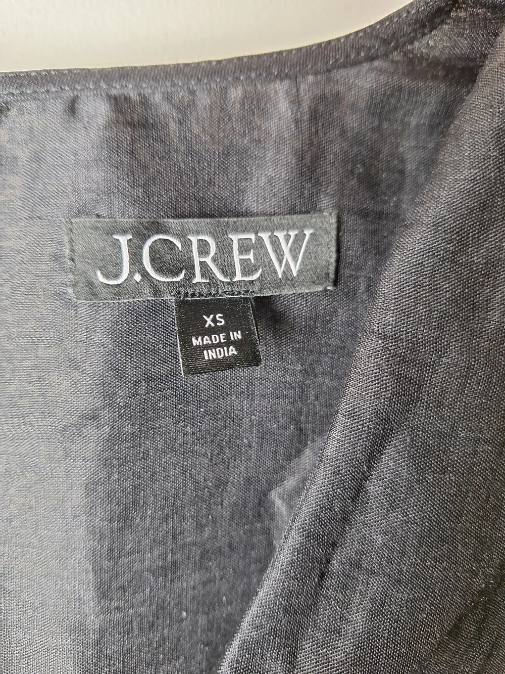 J.Crew Black Sleeveless V-Neck Tiered Smocked Waist Midi Dress Size XS